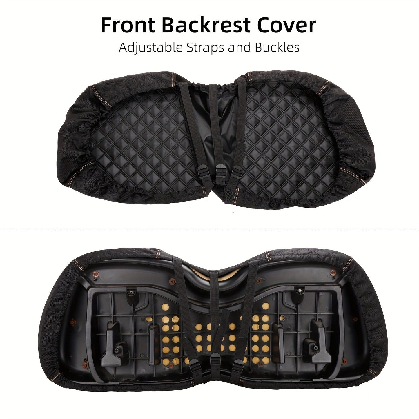 Golf Cart Seat Covers for Club Car Precedent Front Seat 1680D Oxford Cloth No Drilling Required Breathable Washable Air Dry Soft Protective Seat Kit
