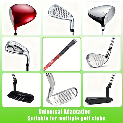 Midsize Golf Grips Set 13 Pack – All Weather Hybrid Rubber Golf Club Grips with Ecological Yarn Thread Technology, Multiple Colors, Fits Full Set of Clubs (Black, White, Red, Orange, Yellow, Blue, Gray)