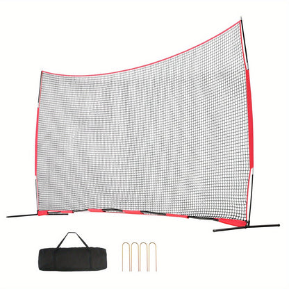 Sports Barrier Backstop Net with Carry Bag – Portable Protection Netting for Baseball Softball Lacrosse Soccer Hockey, Backyard Training Barrier Screen, Available in 7x7ft and 12x9ft
