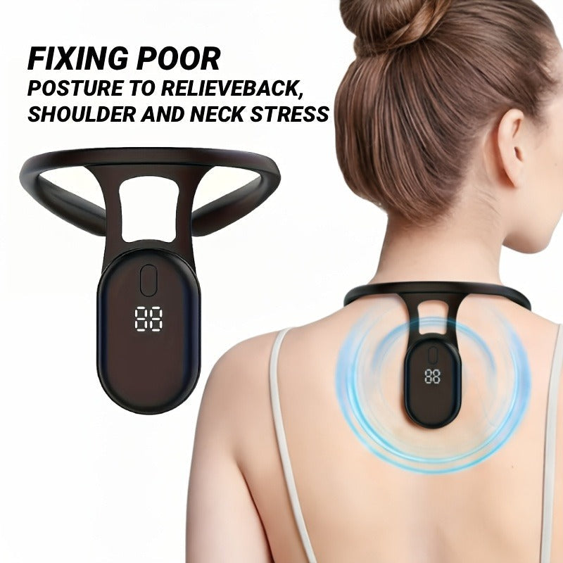 Smart Posture Corrector with Vibration Reminder – Intelligent LCD Back & Neck Brace for Hunchback Correction | Wearable Sitting Posture Reminder Device for Adults, Office Workers & Students