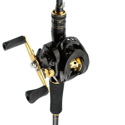 Carbon Fiber Fly Fishing Rod and Reel Combo Set 165cm Aluminum Alloy Reel EVA Grip Left Right Hand Fly Fishing Kit Black Gold Beginner Outdoor Fishing Gift