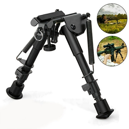 Aluminum Alloy Tactical Rifle Bipod – Adjustable 6-9 Inch Spring Return Legs, M-LOK Compatible, Collapsible Shooting Support for Hunting & Range