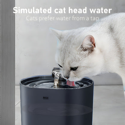 Pet Water Fountain 77oz with Filter Replacement - Cat Dog Automatic Water Dispenser Ultra Quiet Recirculating Purification Large Capacity