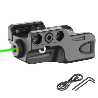 Picatinny Rail Laser Sight USB Rechargeable Low Profile 1-5mW for Handgun Pistol Red Green Blue Purple IR Multiple Colors Polyamide