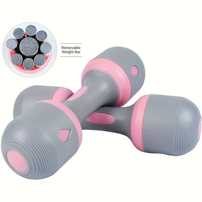 Neoprene Dumbbell Pair with Non-Slip Grip – Versatile All-in-One Weights for Home, Gym & Office – Full Body Workout Dumbbells, Easy Storage, Black or Pink