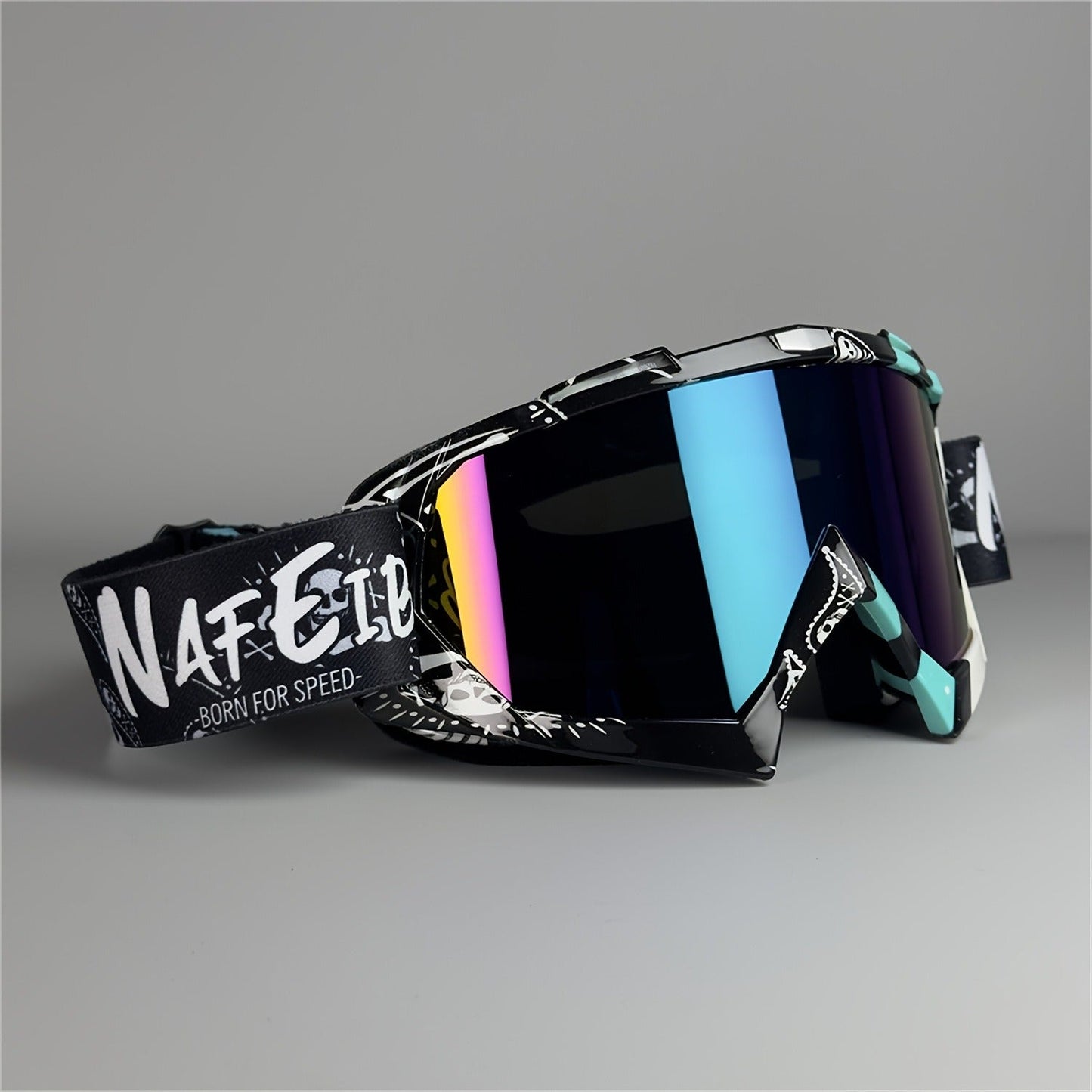 Ski Goggles Set with Black Headband – TPU Frame PC Lens Mirror Coating, Thick Foam Pad, Adjustable Strap, 28+ Color Styles, Adult Snow Goggles for Skiing & Snowboarding, Great Gift
