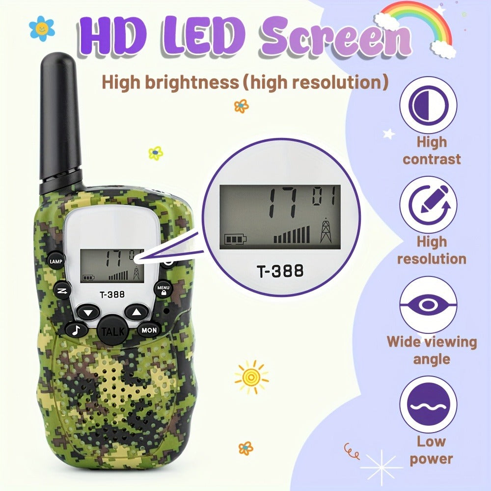 FRS Walkie Talkies 22 Channel 3 Mile Range VOX 99 Privacy Codes Kids Family Two Way Radio for Camping Hiking Cycling Outdoor