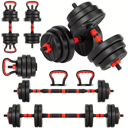 Adjustable Dumbbell Set 6-in-1 for Home Gym – Free Weight Strength Training, Converts to Barbell, Kettlebell & Push-Up Bar for Men Women
