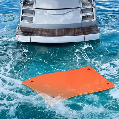 Floating Water Mat 12x6ft – 3-Layer Tear-Resistant Giant Lake Lily Pad, High-Visibility, Bungee Tether Included for Pool River Ocean Outdoor Water Recreation