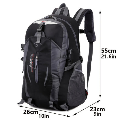 Hiking Daypack 25.5L Lightweight Oxford Backpack for Men Women with Laptop Compartment Torso Adjustment Outdoor Sport Cycling Travel Camping Backpack Red Blue Black Orange