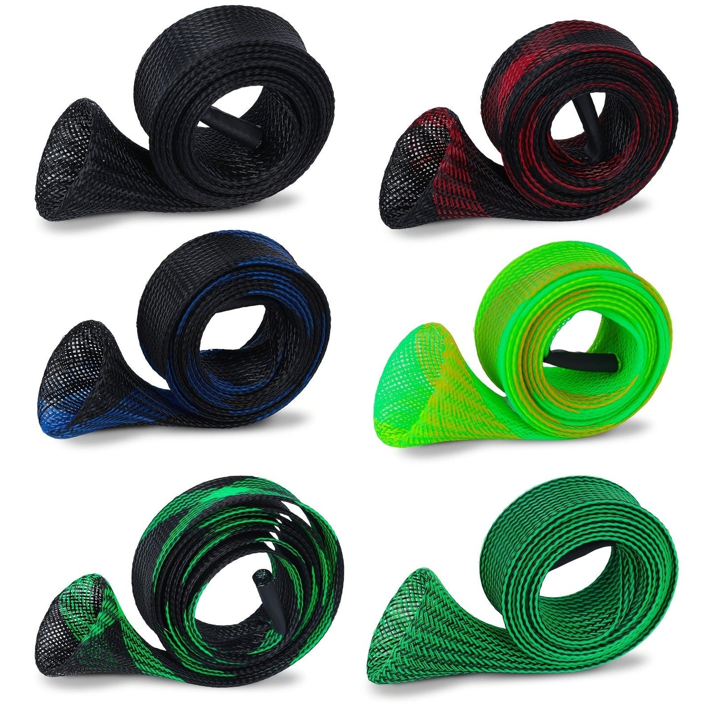 Fishing Rod Sleeve Socks 6/12pcs – PET Anti-Abrasion Rod Protectors for Fly, Spinning & Casting Rods