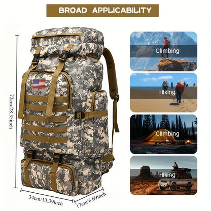 Tactical Backpack for Men & Women – Lightweight Packable Hiking Backpack 21L, Multi-Compartment Camping Rucksack with Adjustable Straps, Waterproof Outdoor Daypack for Camping, Trekking & Travel