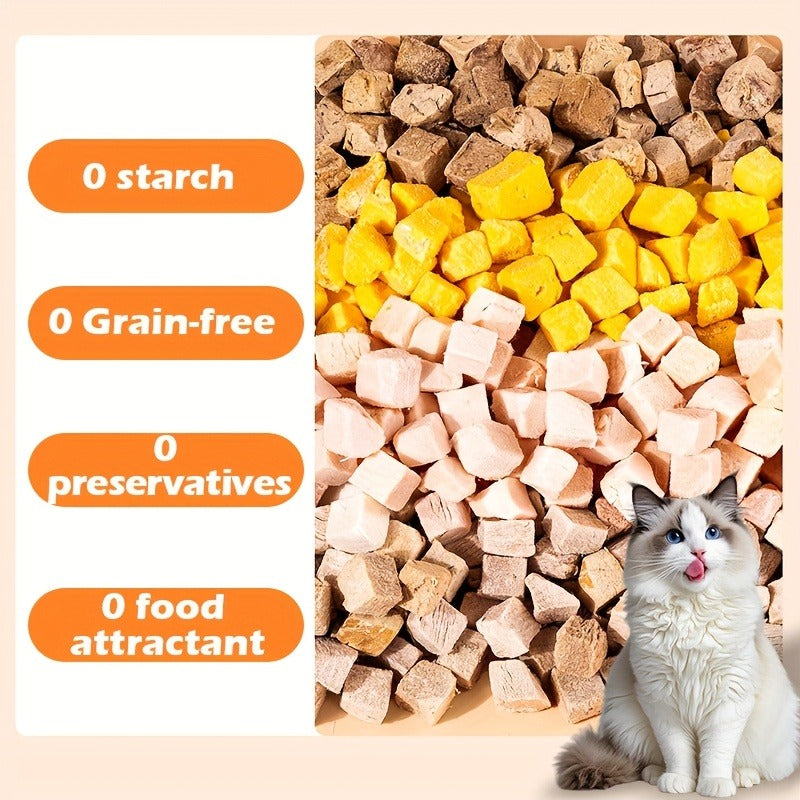 Freeze-Dried Dog Treats 150g Triple Combo - Beef Liver, Chicken & Egg Yolk Grain-Free High Protein Crunchy Bites for Small Dogs, Puppies, Poodles & Bichons, Training Rewards