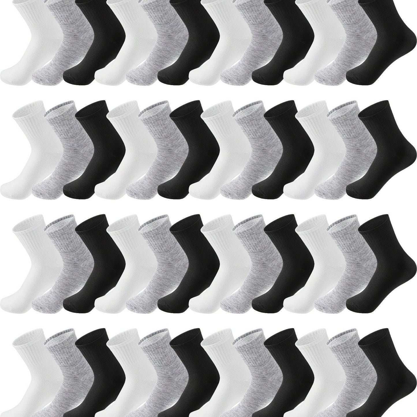 Bulk Moisture-Wicking Ankle Socks 100 Pairs Unisex Men Women Casual Sports Gym Socks Black White Gray One Size Fits Most