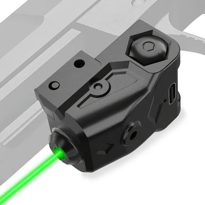 Green Laser Sight USB-C Rechargeable - Picatinny Rail Dot Sight with Vibration-Resistant Lock, 532nm Class IIIA, for Hunting, Competition & Tactical Use
