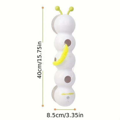 Automatic Caterpillar Cat Toy Interactive Electric Teaser for Indoor Cats - Self-Moving Worm Chasing Toy Stimulates Hunting Instincts Keeps Cats Active & Entertained