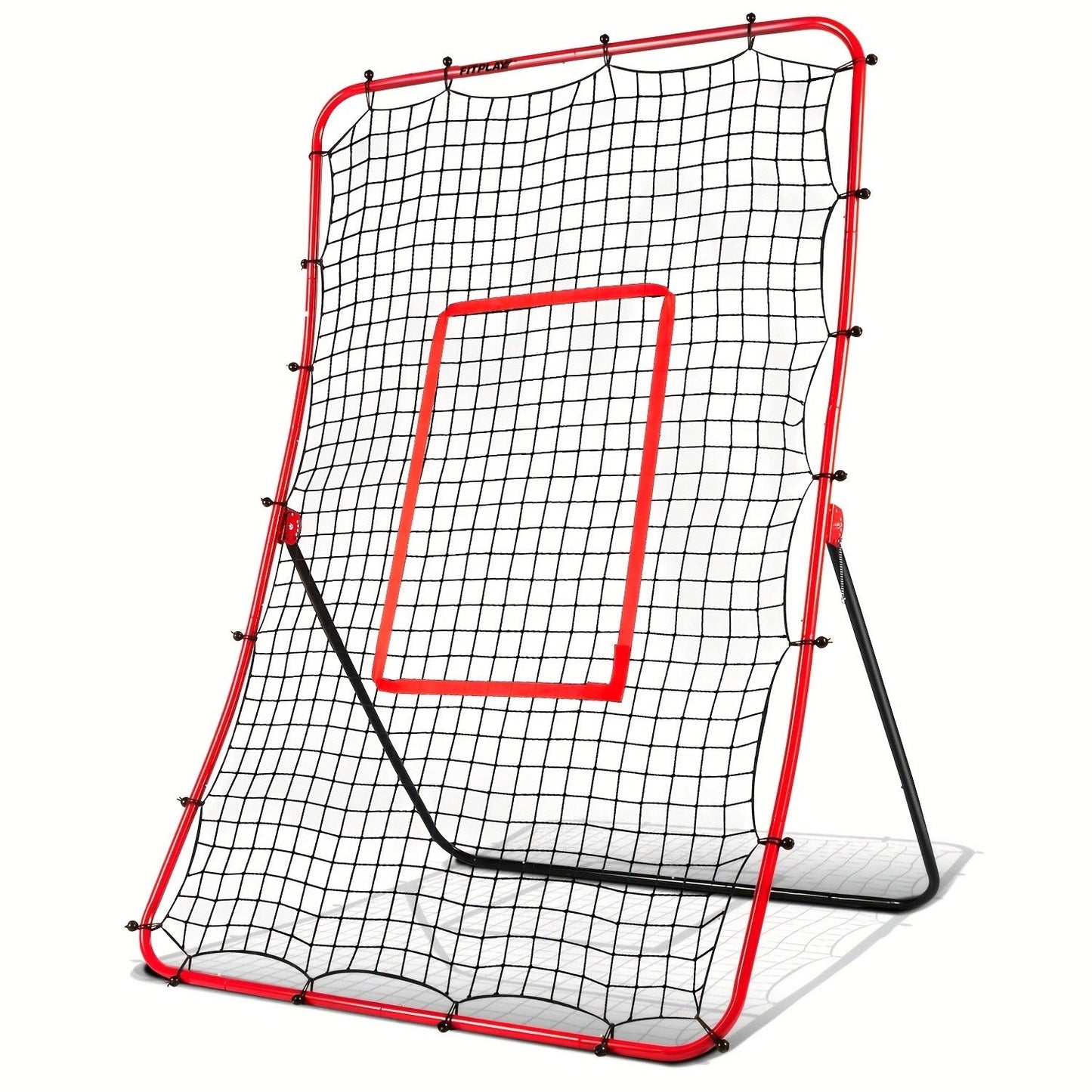 Baseball Pitchback Net Rebounder Angle Adjustable Pitch Trainer for Grounder and Fly Ball Practice Baseball Softball Pitching Throwing Fielding Rebound Net for Players Aged 13 and Up Solo Training Aid
