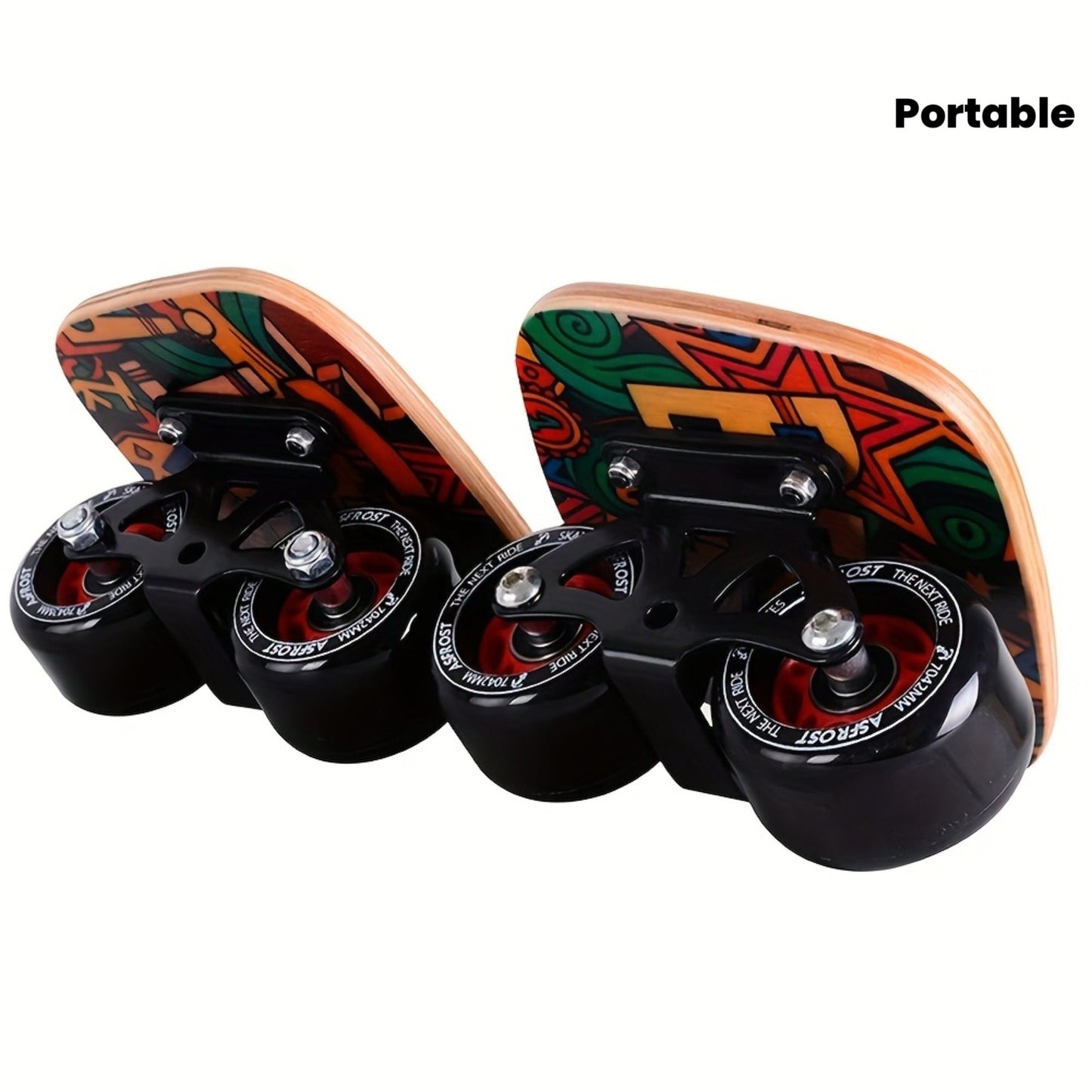 Split Drift Skateboard with PU Wheels & High-End Bearings | 7-Layer Maple Deck Anti-Slip Portable Roller Road Drift Skates Plate – Flexible Lightweight Design for Tricks & Street Skating (2 Styles)