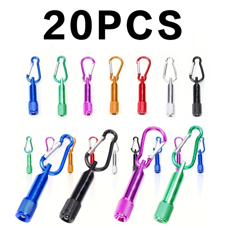 Mini Keychain Flashlight Bulk 20 Pack, LED Key Chain Light Tiny Pocket Torch Multicolor, Small Flashlight Set for Outdoor Camping Hiking Emergency Everyday Carry Party Favors Gift
