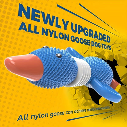 Indestructible Nylon Dog Chew Toy for Aggressive Chewers - Upgraded Tough Goose & Clownfish Design, Heavy Duty Durable Chew Toy for Large Medium Dogs, Teething Dental Cleaning Bone Toy