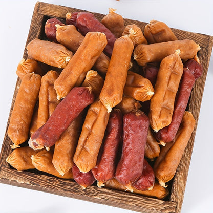 Soft Chew Dog Sausage Treats – Chicken & Duck Flavor, High Protein Fresh Meat Training Treats for Small, Medium & Large Dogs, Positive Reward Snack (7.1oz / 1.8lbs / 2.7lbs / 14.1oz)