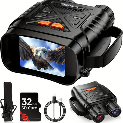 Night Vision Binoculars for Adults 4K Digital - 1080P HD Infrared Night Vision Goggles with 2.8" Screen, 10x Zoom, 7-Level 850nm IR Illuminator, 2000mAh Rechargeable Battery for Hunting Camping Boating Wildlife Observation, Gift for Men