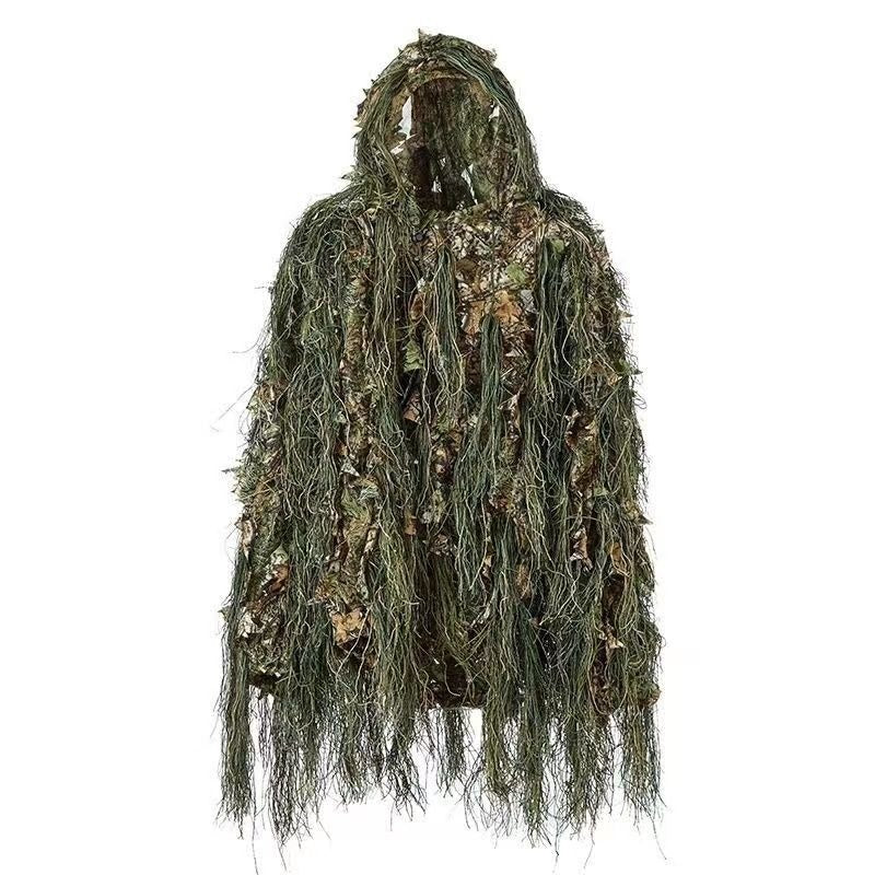 Leaf Camouflage Ghillie Cloak – Lightweight Camo Suit for Hunting, Bird Watching, Wildlife Photography, Tactical Training & Halloween Costume | 2 Sizes