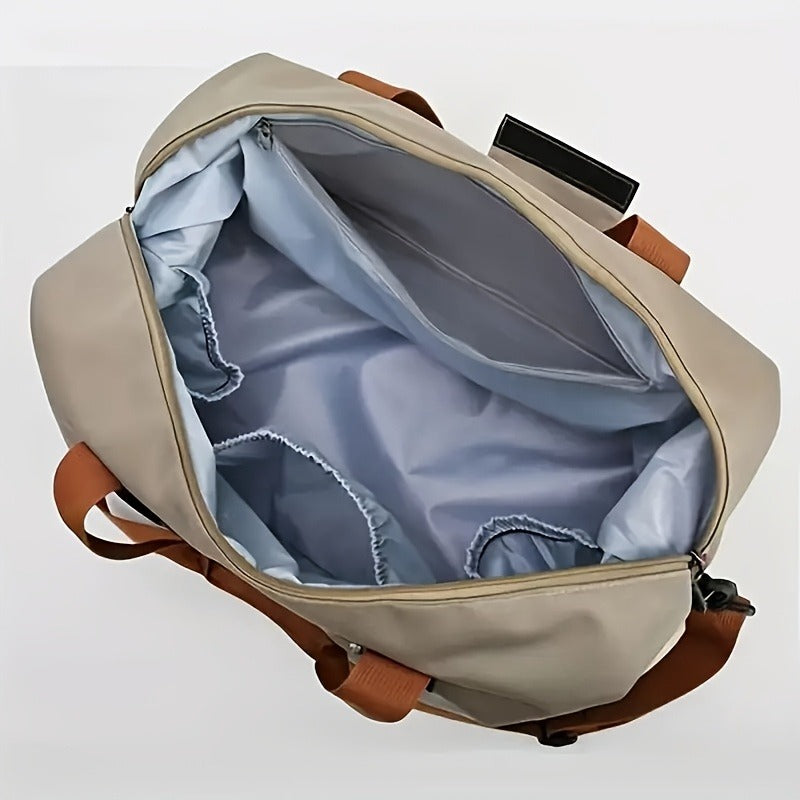 Waterproof Travel Bag Women Gym Yoga Bag Dry Wet Separation Large Capacity Overnight Weekend Tote Duffel Bag Fitness Sports Handbag Outdoor Leisure Luggage Bag