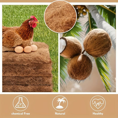 Chicken Coop Nesting Box Pads 12x12" – Natural Egg-Laying Bedding Material for Hen House, Reusable Nest Box Liner for Most Chicken Coops & Bird Nests, 4/5/8/13pcs Sets