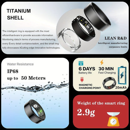 Health Tracking Smart Ring – HRV, Sleep & Activity Monitor
