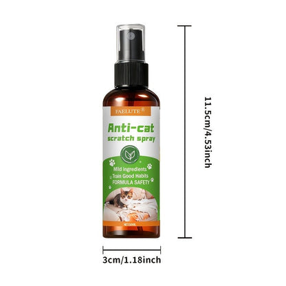 Cat Scratch Deterrent Spray for Furniture - Non-Toxic Pet Safe Anti-Scratch Training Spray, Protects Sofa Couch Carpet Door Wood Surfaces, Long-Lasting No-Stain Formula, Safe for Kittens & Adult Cats