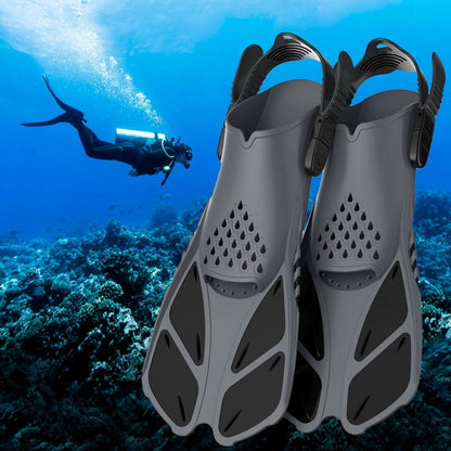 Adjustable Snorkel Diving Fins with Anti-Slip Lace-Up Design – Lightweight PP/TPR Open Heel Fins for Snorkeling Freediving Scuba Diving for Men Women Adults S/M & ML/XL