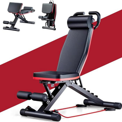 Adjustable Weight Bench – Foldable 14-in-1 Home Gym Dumbbell Bench, 1000 lbs Capacity, Roman Chair with Thick Cushion & Headrest