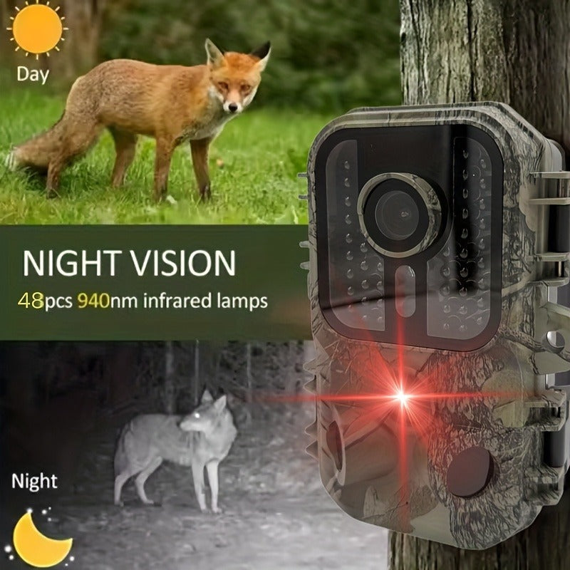 30MP Trail Camera with Night Vision – 2.5K 1080P HD Game Cam, 0.3s Trigger Speed, 850nm IR, 60ft Detection Range, Motion Activated Wildlife & Hunting Camera with 32GB Memory Card