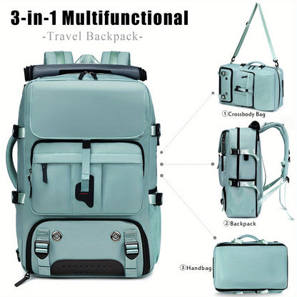 Large Capacity Laptop Backpack with Shoe Compartment & USB Charging Port – Waterproof Soft Shell Daypack for Men & Women, Multi-Functional Travel Rucksack for Business, College & Daily Commute, Multiple Colors Available