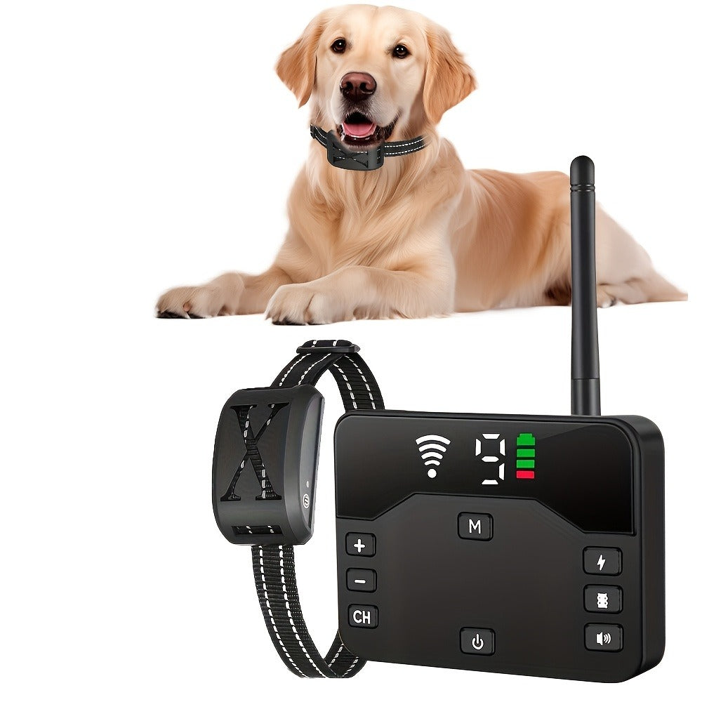 Wireless Dog Fence System with Remote Training Collar - 2.4GHz 800ft Range, 9-Level Adjustable, Containment System for Small Medium Large Dogs, 1/2/3 Dogs