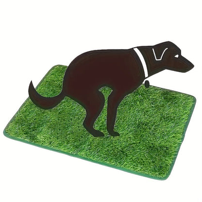 Reusable Dog Potty Training Pad - Washable Artificial Grass Mat, Anti-Odor, Indoor Outdoor Pet Toilet Pad for Dogs Cats, M & L Sizes