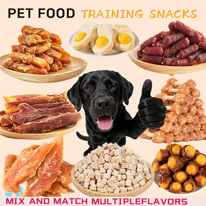 Freeze-Dried Dog Treats Assorted Pack – High Protein Chicken Duck & Egg Yolk Chews, Grain-Free Natural Training Rewards for Puppies Small Medium Large Dogs, Soft Chew Variety Bundle