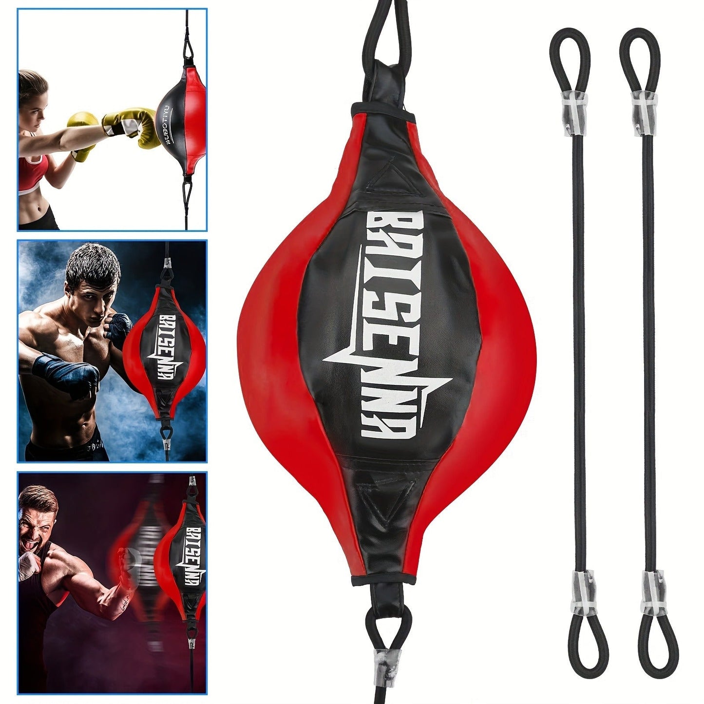 Boxing Speed Ball – PU Leather Reflex Punching Ball for Home Training, Adjustable Bungee, Portable & Easy Install