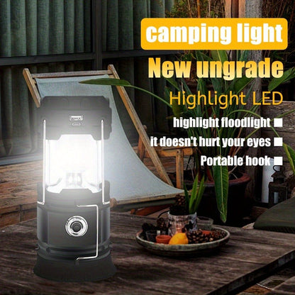 Collapsible Camping Lantern Rechargeable Bulk Set – Foldable USB LED Pendant Light for Camping, Power Outages & Emergency Survival, 4/8pcs Value Pack