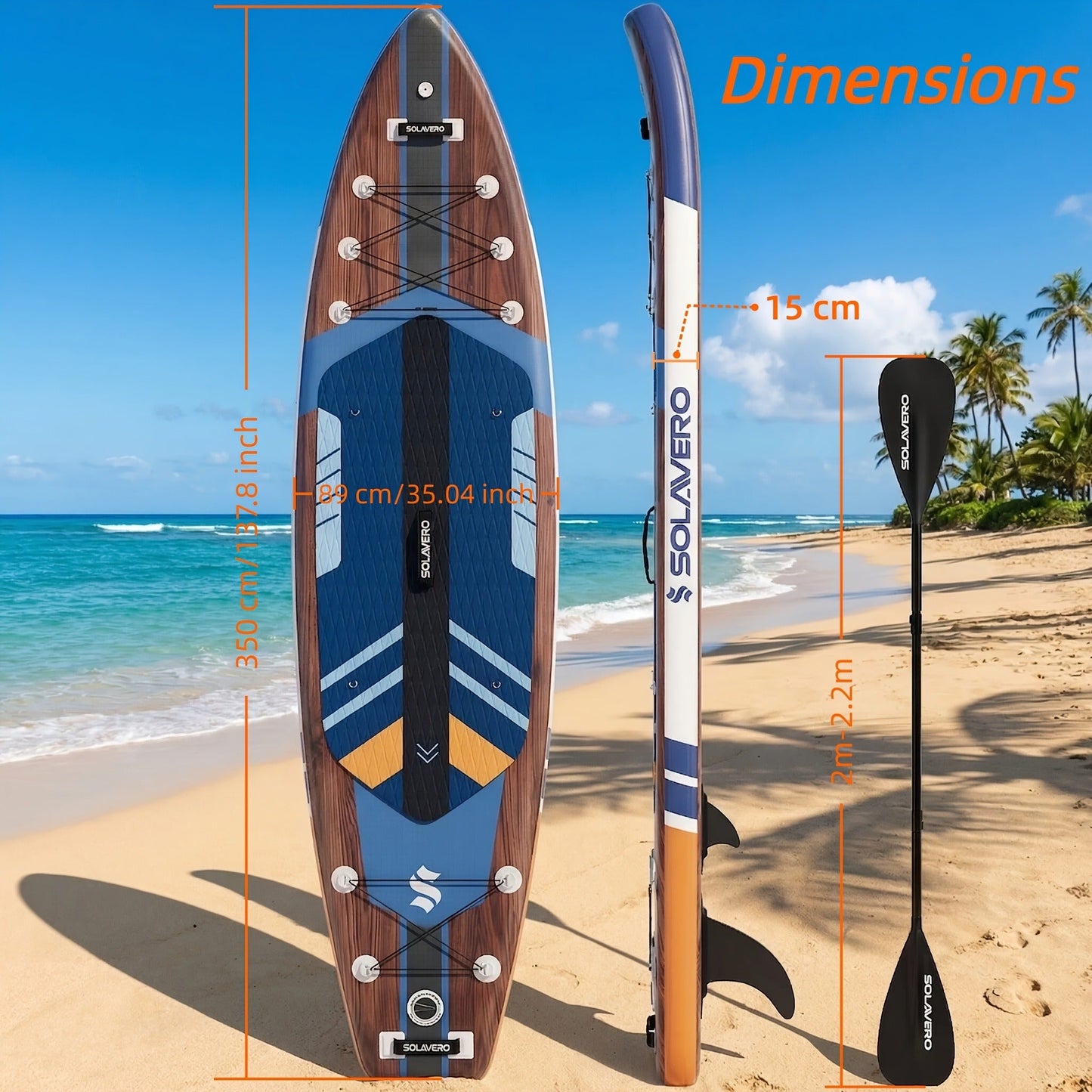 Stand Up Paddle Board Inflatable SUP 10'6" & 11'6" - Non-Slip EVA Deck, 180kg Capacity, All-in-One Accessories Kit with Pump, Adjustable Paddle, Ankle Leash, Phone Pouch & Fins for Yoga Fishing Surfing