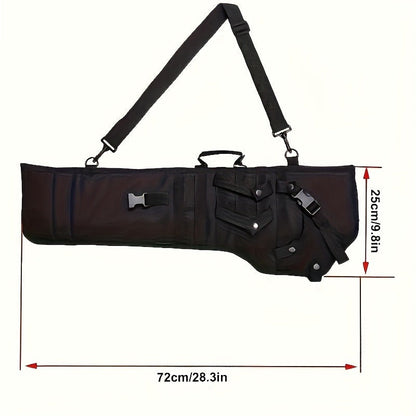 Tactical Gun Holster Sling Scabbard Bag, Water-Resistant Polyester Rifle Pistol Case with Ambidextrous Design and Adjustable Shoulder Strap for Outdoor Hunting Shooting Range