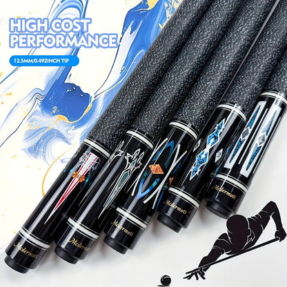 2-Piece Pool Cue 58 Inch – Grade A Canadian Maple, 12.5mm Low Deflection Shaft, Multi-Layer Leather Tip, Irish Linen Wrap – Professional Billiard Stick for Players