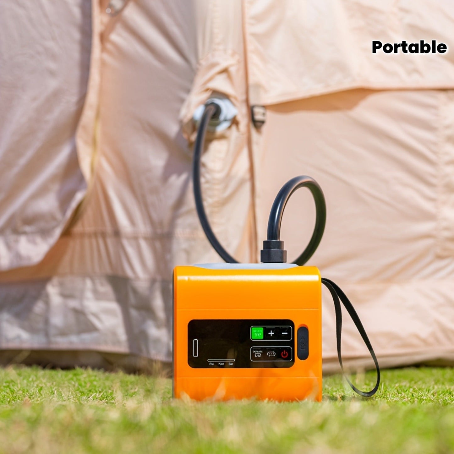 Smart High-Pressure Air Pump, LCD Auto-Stop & USB Fast Charge