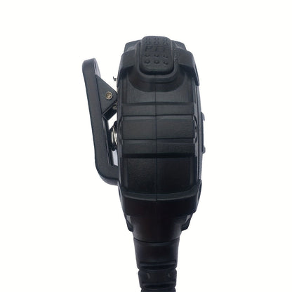 Walkie Talkie Remote Speaker Microphone H3 Lightweight Shoulder Mic PTT for Two Way Radio Clear Communication Outdoor Hiking Camping Tactical Black