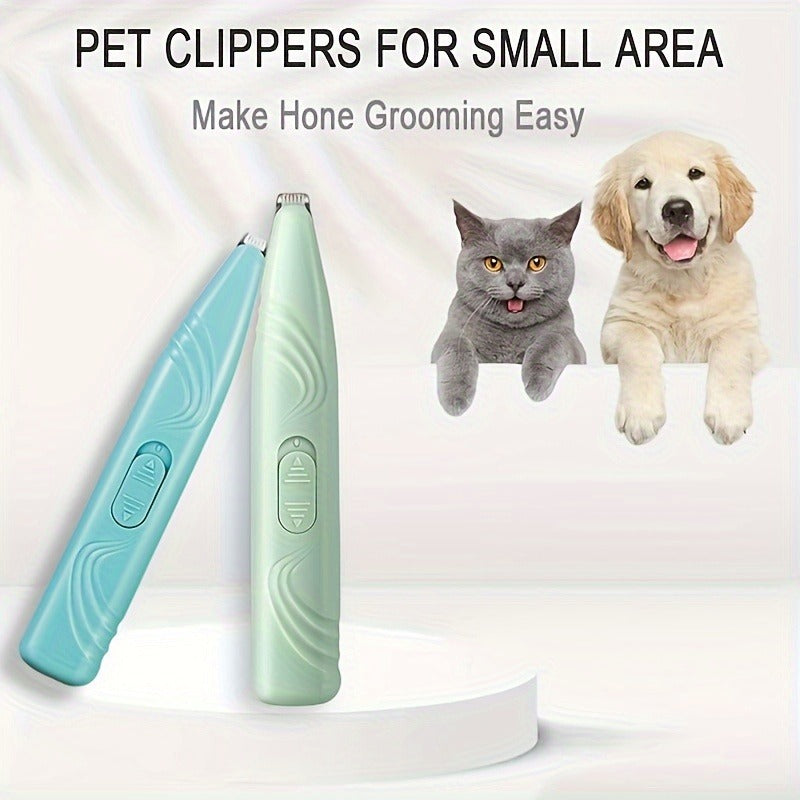 Paw Trimmer for Dogs & Cats – Cordless Electric Pet Grooming Clipper, Low Noise Hair Trimmer for Paws, Eyes, Ears, Face & Rump, Rechargeable Small Pet Clipper, Perfect Gift for Pet Lovers