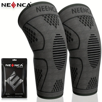 Compression Knee Sleeve 2 Pack for Men Women Breathable Non-Slip Silicone Strip Knee Support High Elasticity Running Exercise High Intensity Sports Copper Beige Pink Orange M XL XXL XXXL