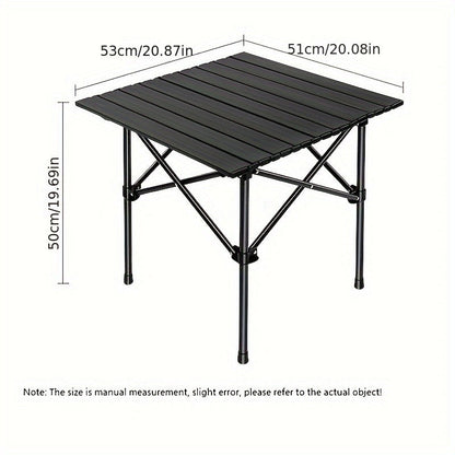 Folding Camping Table with Storage Bag – Large Portable Outdoor Picnic Table for Camping, BBQ, Garden, Backyard & Self-Driving Tours, Lightweight Foldable Car Picnic Table for Family Outdoor Use