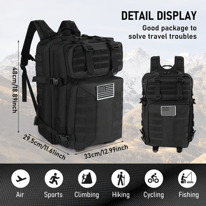 Tactical Military Backpack 50L – Large Capacity Molle Rucksack for Camping, Hiking, Hunting, Fishing & Travel, Unisex with Multiple Color Options