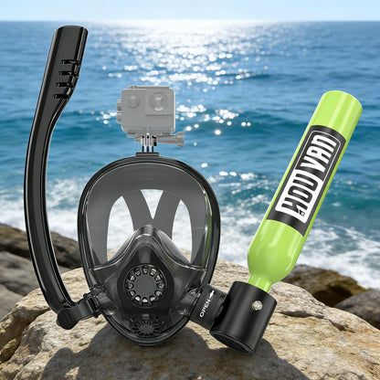 Aluminum Alloy Mini Diving Tank 0.5L – Portable Scuba Oxygen Cylinder with Regulator for Underwater Photography Snorkeling Recreation Leisure Diving Adults